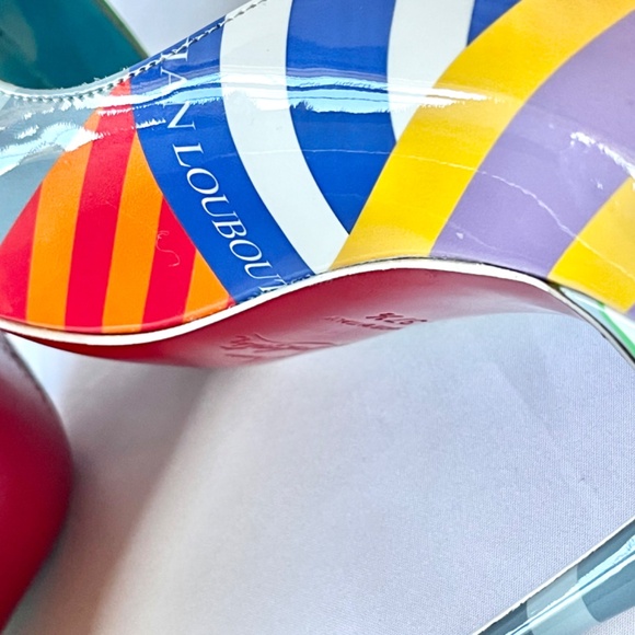 Christian Louboutin Hot Chick 100 Pumps EU 37.5 | Pearlescent Patent 100mm - Picture 9 of 13